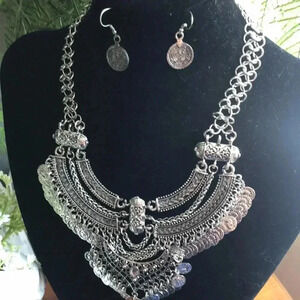 Bohemian style necklace‎ w/earrings set
